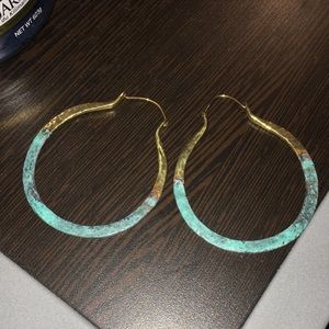 Anthrpologie hoops. Only worn once!